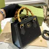 Бамбуковая ручка сумки Diana Shopping Bag Vintage Dembings Designer Bags Women Mini Phouds Suck Fashion Diamond Clutch