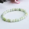 Strand Natural Myanmar Jadéite Bracelet Hommes Femmes Guérison Gemstone Fine Jewelry Véritable Birmanie Jades Pierre Perle Élastique Bracelets Bracelet