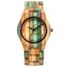 SHIFENMEI Watch Colorful Bamboo Atmosphere Watches Natural Ecology Carbonization Simple Quartz Wristwatches247G