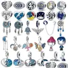 Alloy Pandora S925 Sterling Sier Exquisite Blue Meteor Gloss Cz Charm Pendant Suitable For Bracelet Diy Fashion Jewelry Drop Delivery Dhopv