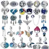 Liga Pandora S925 Sterling Sier Exquisite Blue Meteor Gloss Cz Charm Pingente Adequado para Pulseira Faça Você Mesmo Moda Jóias Drop Delivery Dhopv