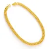 Catena spessa Hip Hop Collana da uomo in oro giallo 18 carati con catena pesante Collana da uomo pesante 60 cm di lunghezza265J