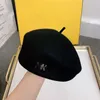 Chapeau/chapeau crânien béret en laine de créateur pour femmes classique décontracté femmes chapeau luxe minimaliste chapeau mode laine