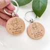 Kussen 20 stks gepersonaliseerd hout dopen sleutelhangers sleutelring souvenir aangepaste babydoopfeestje