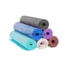 Högkvalitativ lin TPE Yoga Mat Nature Rubber Eco-vänliga gym Fitness Pilates Träning Pad utomhus inomhusträning Anti Slip Mattor för män kvinnor