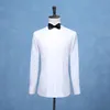 Nya modesblom Tuxedos skjortor Tailcoat Shirt White Black Red Men Wedding Shirts Formella tillfälle män klänning skjortor hög kvalitet244n