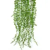 Dekorativa blommor konstgjorda växt vingväggar hängande simulering bladgren falsk murgröna familje bröllop dekoration
