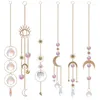 Décorations de jardin K9 cristal attrape-soleil et lune pendentif maison fenêtre suspendus ornement verre prismes décoration lumineuse