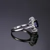 Blue Sapphire Engagement 925 Sterling Silver Ring Wedding jewelry desinger rings262I