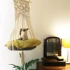 Chat balançoire hamac Boho Style Cage lit à la main suspendu sommeil chaise sièges gland chats jouet jouer coton corde animaux House245i