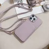 Luxe Crossbody Folio Lychee Print Vogue telefoonhoes voor iPhone 14 13 12 Pro Max Samsung Galaxy S23 S22 Ultra A13 A14 5G A33 A34 A25 S23FE Lanyard lederen portemonnee Shell
