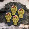 Moldes de cozimento 2023 molde de biscoito de Halloween zumbi cabeça morcego órgãos cerebrais abóbora desenho animado 3D biscoito pressable acessórios para bolo de chocolate