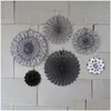 Autres Fournitures De Fête De Fête Fan De Papier Fleur Moulinets Fleurs Suspendues Diy Artisanat Baby Shower Anniversaire Festival Décoration Drop D Dh7Jv