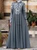 Ubranie etniczne muzułmańskie sukienka Turkish Abaya Printed Flower Maxi Kimono Open Abaya szat Dubai muzułmańska sukienka kobiety Ramadan Kaftan 230721