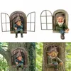 Decorazioni da giardino Statua del nano Elfo che esce Abbracciatore di alberi Miniature Decoracion Jardin Esterno Soprammobili Decorazione per esterni 230721