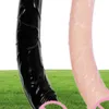 Massage Erotisch Soft Jelly Dildo Anale realistische penis Dubbele hoofddildo Lulspeeltje Masturbatie voor volwassenen Gspot Orgasme Speeltjes voor 1329893