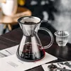 Araçlar 500ml Cam Kahve Pay Pota Kahve Kahve Şeması Yeniden Kullanılabilir Kahve Hafta Dayanıklı çaydanlık Kahve Kesintileri Barista için Cafe