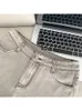 Kvinnors jeans hög midja tofs bomull denim shorts kvinnliga sommar breda ben byxor koreanska mode jean design streetwear