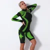 Aktiva uppsättningar CXUEY Sömlös långärmad cykel Shorts Suit Fitness 2023 Kvinnor Träning Outfit Push Up Workout Yoga Gym Set Tracksuit