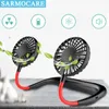 Other Home Garden Handsfree Neck Band HandsFree Hanging USB Rechargeable Dual Fan Mini Air Cooler Summer Portable 2000mA Sarmocare 230721