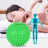 Hot Spiky Point Massage Grip Ball Trigger Roller Reflexology Tools Stress Relief för Palm Foot Arm Neck Bod Massager Roller Ball