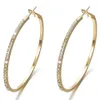 Hoop Huggie Big Small Circle örhängen för kvinnor Kvinna Rose Gold Black Ring Ear Jewelry Ladies274f