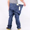 taglie forti uomo pantaloni hiphop top in cotone jeans uomo pantaloni lunghi larghi dritti marca taglia 50 52 per 160 kg2673