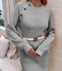 Frauen Pullover 2023 Mode Lässig Herbst Winter Einfarbig Laterne Hülse Pullover Pullover Tops Weibliche Kleidung Outfits