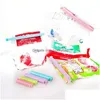 Food Storage Organization Sets Sealing Clip Candy Color Sealer Keep Fresh Plastic 12Pcs/Pack Snack Bag Clamp Drop Delivery Home Ga Dhfkv