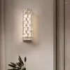 Lâmpadas de parede modernas de aço inoxidável deco cristal luz arandela lâmpada led para sala de estar quarto tv luzes de fundo acessórios domésticos internos