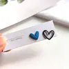 Stud Earrings 1 Pair Asymmetric Heart Lovely Pink Blue Geometric Small Gift For Girls