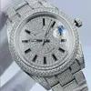 Wysokiej jakości luksusowy luksus 41 mm pełny diament hedin tarcza 2813 Automatyczny stalowa wodoodporna zegarek