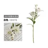 Dekorativa blommor 3st Simulation 3 Heads Lily Flower Bouquet Real Touch Artificial Flore Wedding Garden Stage Seting Fake Wreath Branch