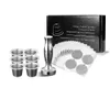 Tools 6 Pods 120 Lids Tamper Set Reusable Stainless Steel Nespresso Coffee Capsule Refilling Cup Filter Nespresso Hine Maker Pods