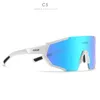 Lunettes de soleil KDEAM homme polarisé cyclisme Ultra-léger TR90 lunettes coupe-vent une pièce lentille caoutchouc nez multicouche lunettes