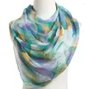 Шарфы мода Georgette Leaves Make Scarf Summer Thin Long Beach Полотенце Тень Шаль Женщины шифоновый пузырь Ислам мусульманский хиджаб Stoles N44