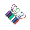 Portable mini Aluminum alloy Flashlights Key Chain keyring torch Zoom Flashlights Keys Chain Climbing Buckle Lights torches lamps