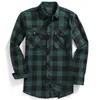 Men's Casual Shirts Men Plaid Flannel Shirt LongSleeved Chest Two Pocket Design Fashion PrintedButton USA SIZE S M L XL 2XL 230721