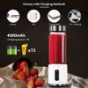 BPA USB Rechargeable Smoothie Blender Batterie Personnel 380ml Verre Smoothie Blender Juicer Facile Petit Portable231O