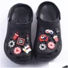 Pièces de chaussures Accessoires Custom Cartoon Black Children Pvc Designer Charms New Wholesale Styles Drop Delivery Otv8F