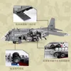Figuras de brinquedo de ação High Tech MOC Brick 06023 AC130 Air Gunship Fighter Military Battlefield Series Blocos de brinquedos bem montados Presente de Natal para menino 230721
