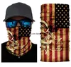 American Flag Scarves 3D Printing Magic Scarf Multifunktionell Cycling Headwear Turban Riding Collar Protective Mask Designer Skull Turban Masks