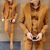 Men's Suits Italian Style Slim Fit Wedding For Men 3 Piece Set Peaked Lapel Blazer Groom Tuxedo (Jacket Vest Pants) 2023