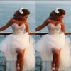 2020 charmant haut bas robes de bal élégant Sexy chérie perles Tulle formelle plage robe de soirée femmes robe Cheap203y