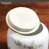 Boomachine Jingdezhen Ceramic Tea Caddy Airtight Jar Home مع علب الشاي الغطاء