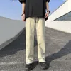 Jeans da uomo TFETTERS Marca Moda Uomo 2023 Cerniera laterale Lavaggio a spacco Giallo Mud Dye Pantaloni casual Estate per abbigliamento