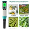 Misuratori di pH Misuratore di pH del suolo ad alta precisione 0,00 ~ 14,00 pH Analizzatore del sensore del tester del suolo dell'acidità della temperatura digitale per terreni agricoli da giardino per piantagioni all'aperto 230721