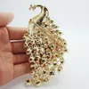 Whole -New 2014 4 33 H -Quality Peacock Brooch Pins W Rhinestone Crystal Popular Jewelry Party291s