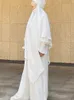 Vêtements ethniques Jilbab Ensemble Femmes Musulmanes Prière Tenue Ramadan Eid Islam Vêtements Long Khimar avec Abaya Robe Dubaï Turquie Burqa Kaftan 2 Pièce 230721