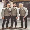 2020 Modest Wool Groom Vests British Style Men's Suit Vests Slim Fit Men's Dress Vest Wedding Waistcoat Groomsmen ATTire228z